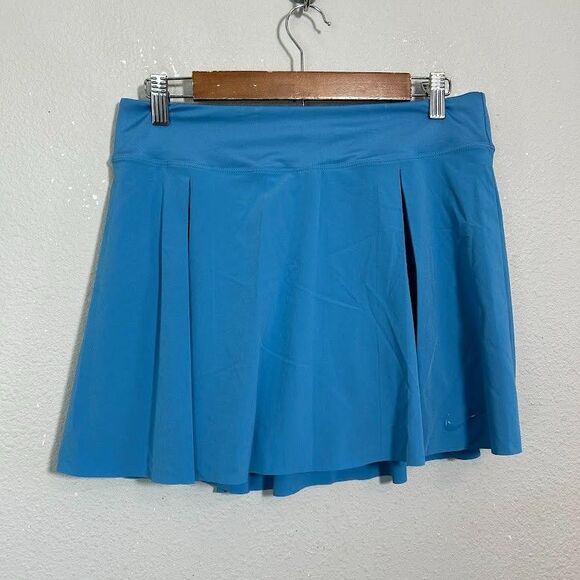 NWT Nike Club Golf Skort Skirt L Large Blue Tennis Golf Pickle Ball Pleated NEW - Picture 2 of 6